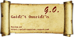 Galát Osszián névjegykártya